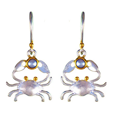 Michou Sterling Silver & 22K Gold Vermeil Earrings feature white freshwater pearls for a chic nautical touch.