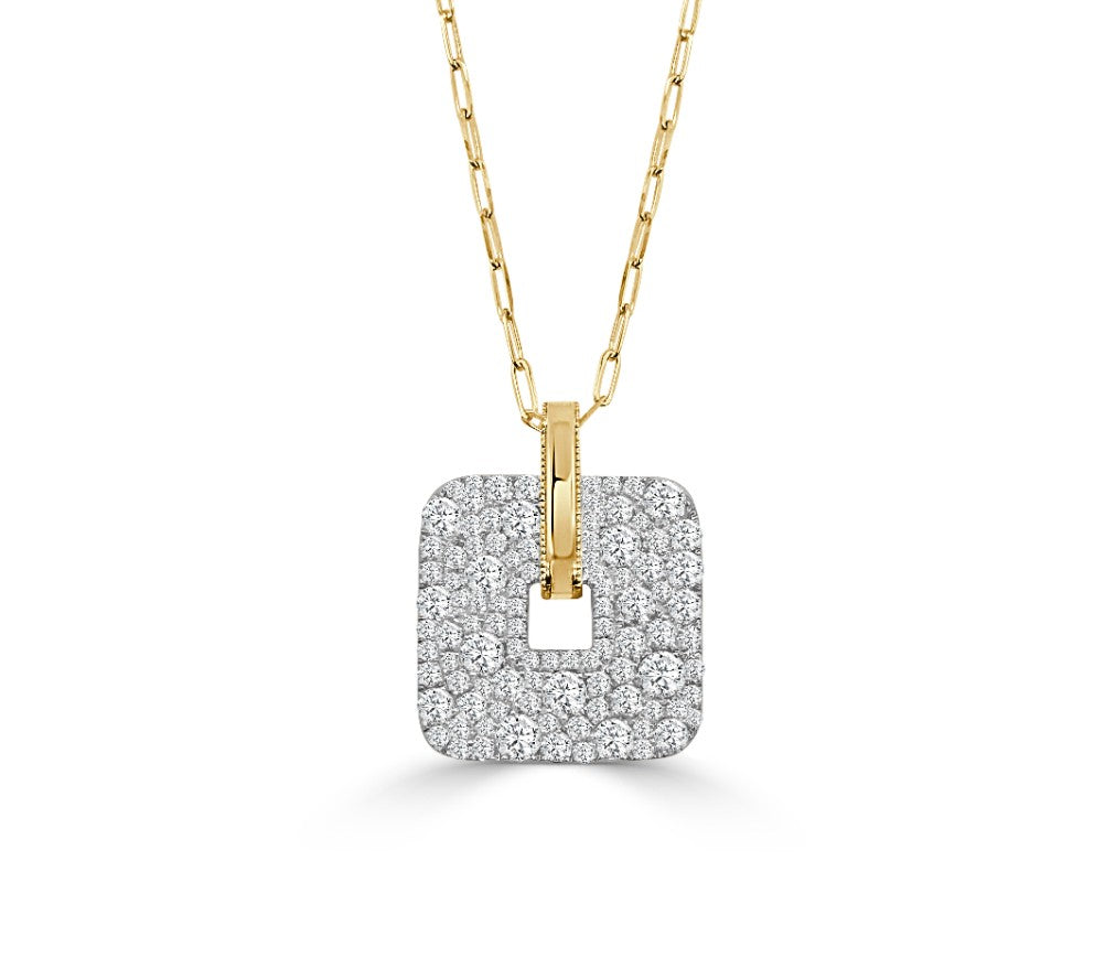 Gold and white gold pendant necklace.