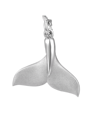 Alamea’s SS 925 Charm-Whale Tail features a polished edge, matte finish, and a small clasp in sterling silver.