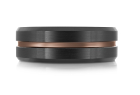 Two-tone ring with black and brown accent color.