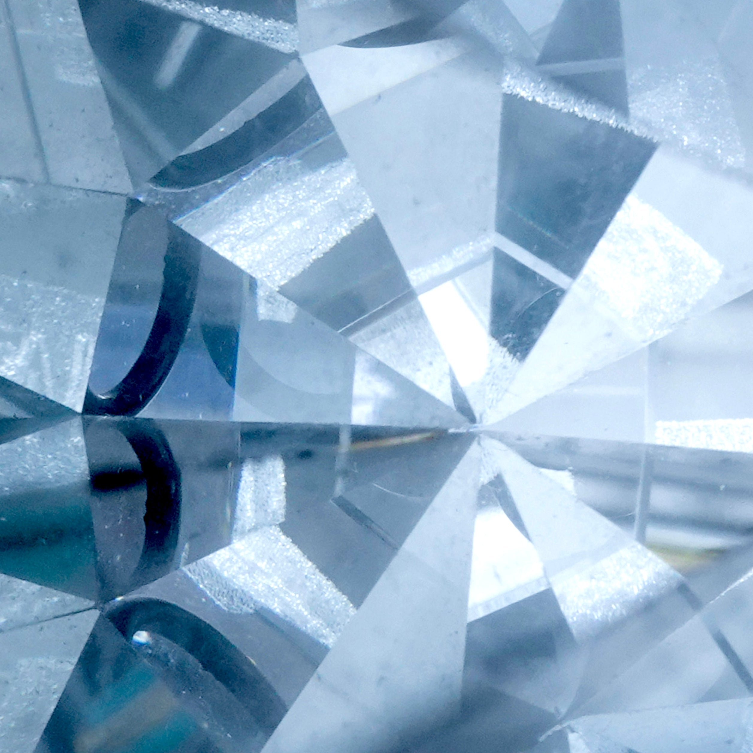 close-up of diamond with refracted light